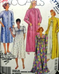 2776 LOVELY BUTTON ROBES LENGTHS,GRANNY GOWN PATTERN 14,16